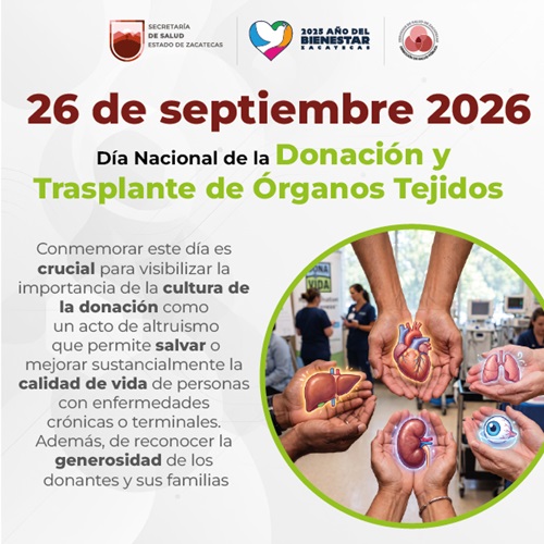DÍA NACIONAL DE LA DONACIÓN Y TRANSPLANTE DE ÓRGANOS Y TEJIDOS